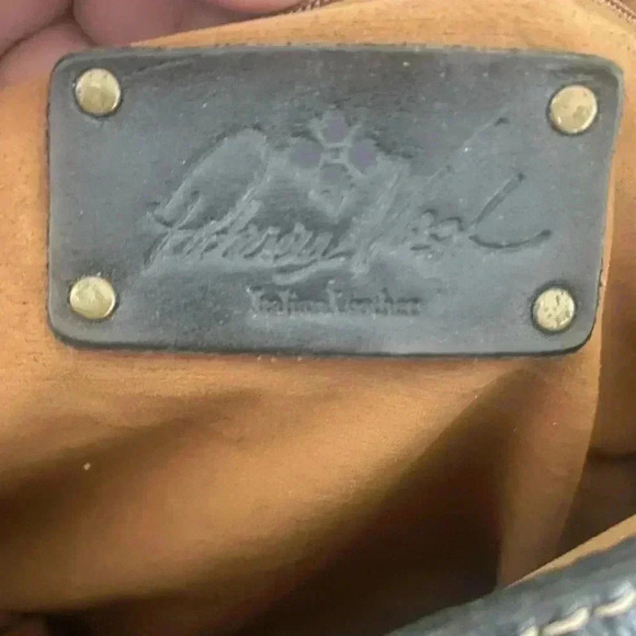 Patricia Nash Studded Brown Leather Crossbody Bag - Picture 4 of 10